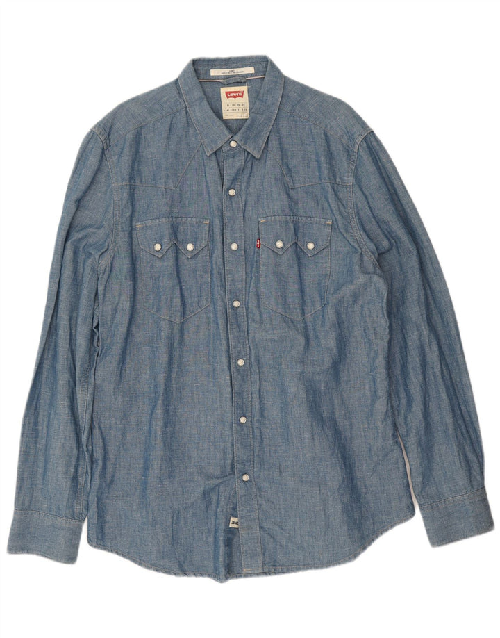 Levi's Chemise Slim Fit Western Homme Bleu Coton