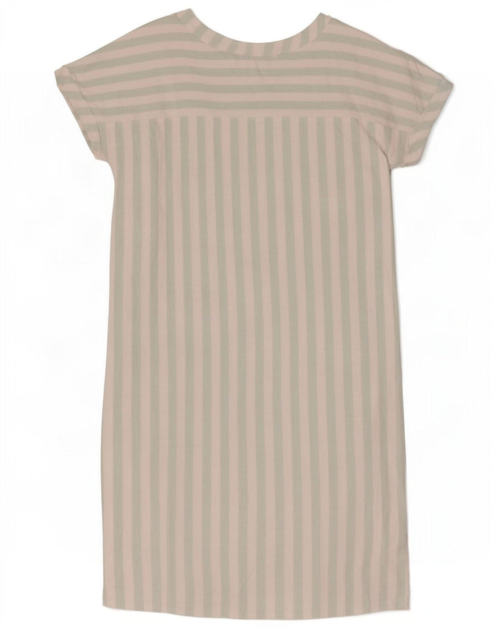 Max Mara Femme Robe Droite EU 42 Large Blanc Rayé Acétate