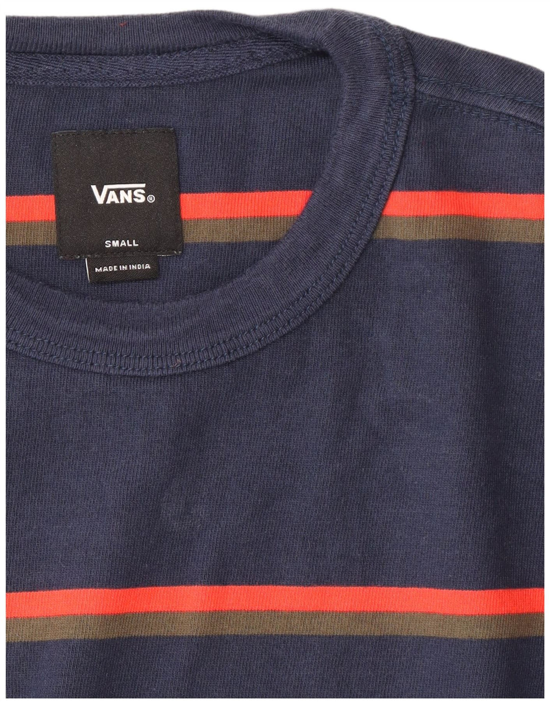 VANS Haut à manches longues pour homme Petit rayé bleu marine