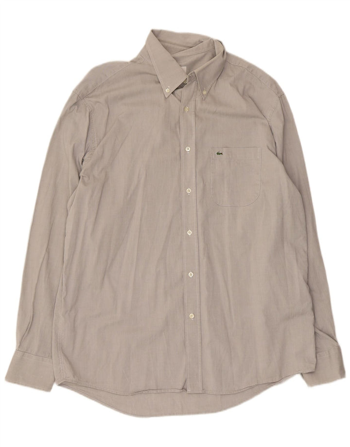 Lacoste Chemise Regular Fit Homme Taille 44 XL Gris Coton