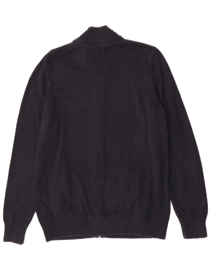 Crew Clothing Pull Cardigan Homme Bleu Marine Moyen Coton