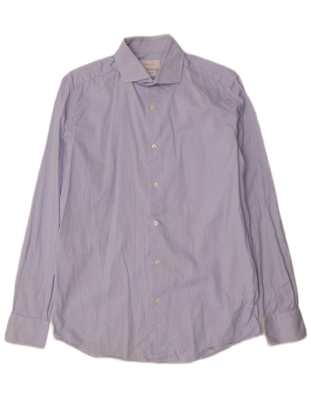Massimo Dutti Chemise Homme Taille 39 15 1/2 Rayure Bleu Moyen
