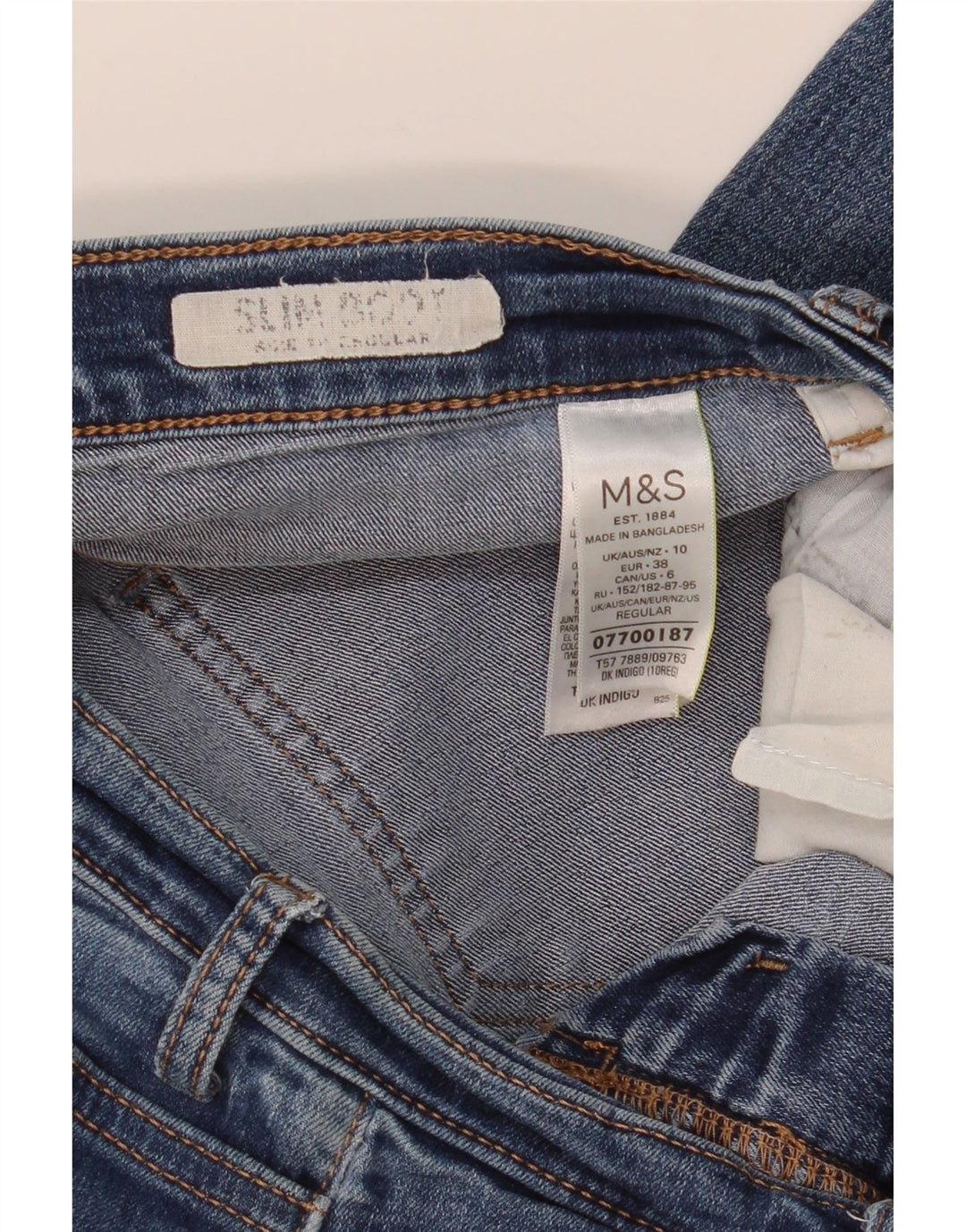 MARKS & SPENCER Jean bootcut coupe régulière pour femme UK 10 Small W30 L30 Bleu