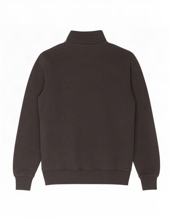 Jack & Jones Sweat-Shirt Core Zip Neck Homme Gris Moyen Colorblock