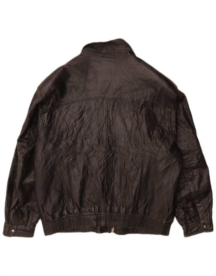 Veste en cuir homme vintage UK 38 Cuir noir moyen
