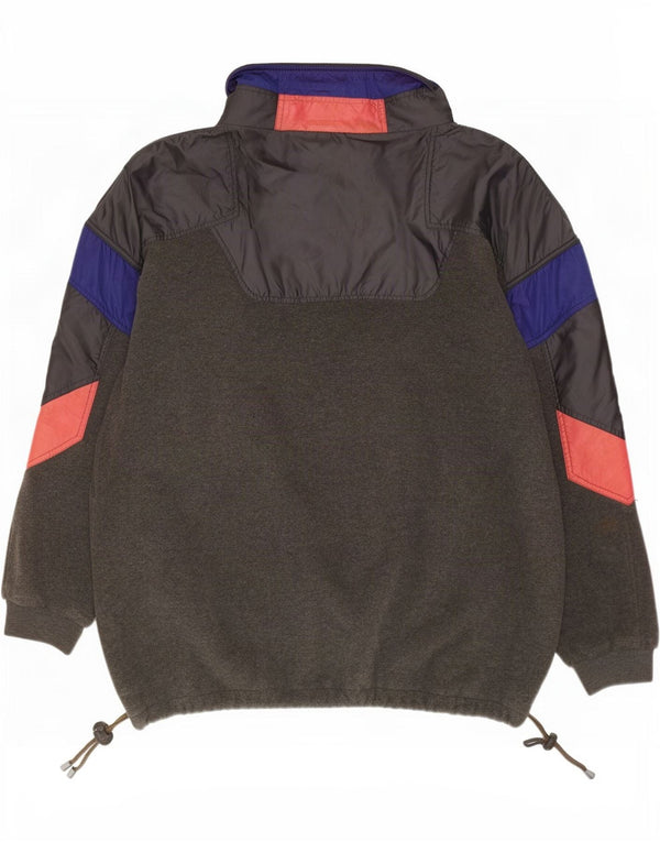 Klepper Pull polaire à col zippé pour homme 2XL Gris Colorblock Polyester