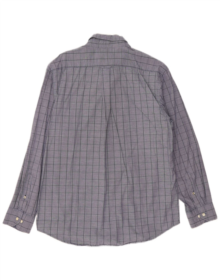 Izod Chemise Homme Grand Carreau Bleu Coton
