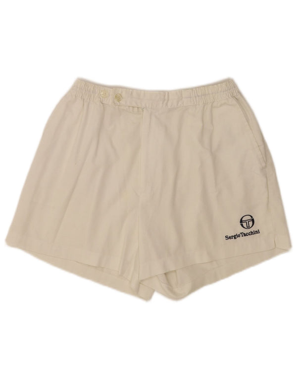 Sergio Tacchini Short de sport régulier pour femme W28 Petit blanc Sports