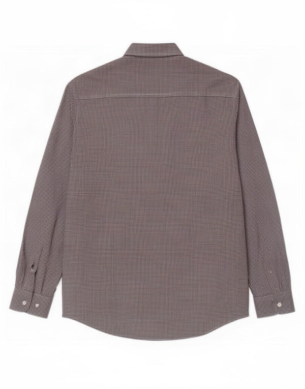 Superdry Chemise Homme Bordeaux Moyen Pied-de-Poule Coton