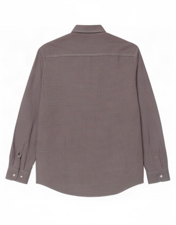 Superdry Chemise Homme Bordeaux Moyen Pied-de-Poule Coton