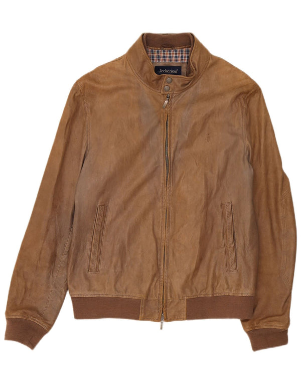 Jeckerson Veste en cuir pour homme UK 42 XL Marron