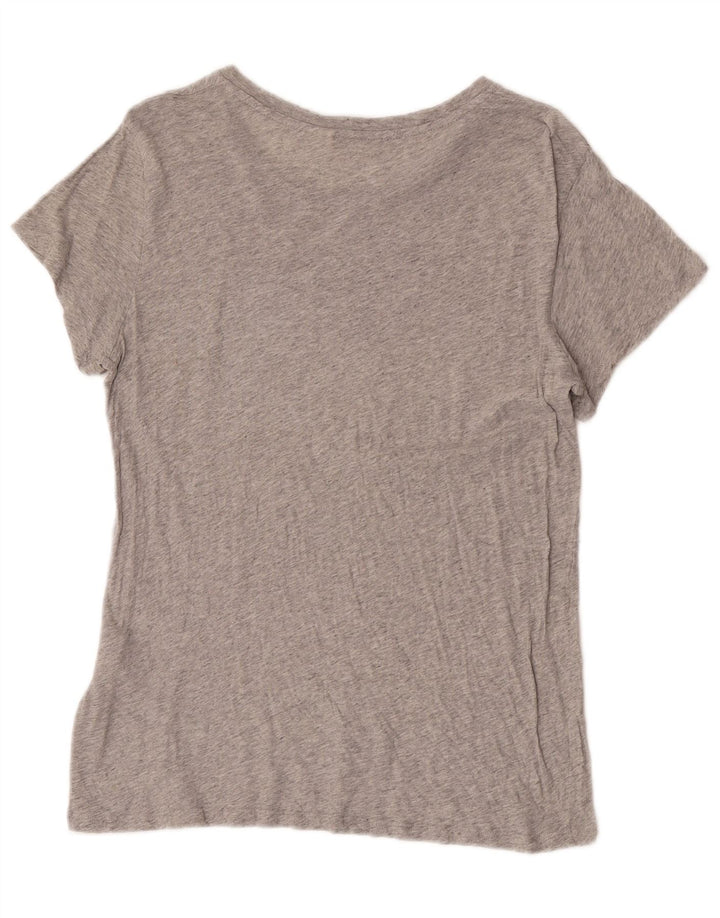 Levi's T-Shirt Graphique Femme UK 12 Gris Moyen Moucheté Coton