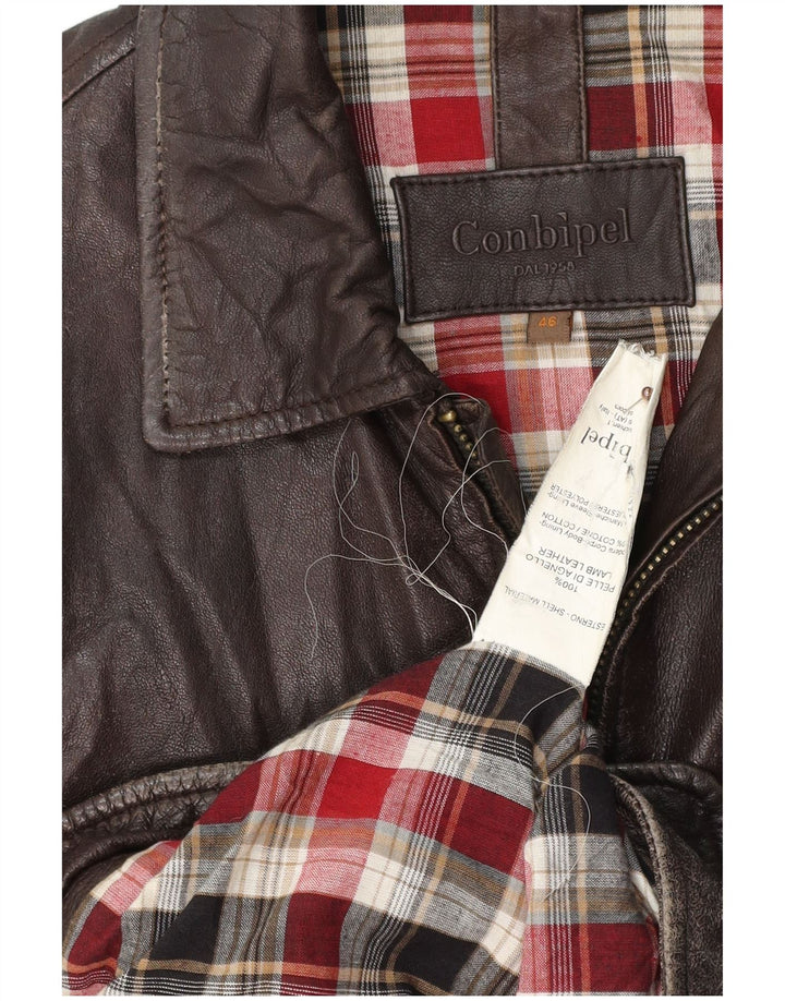 CONBIPEL Veste en Cuir Homme IT 46 Petit Cuir Marron