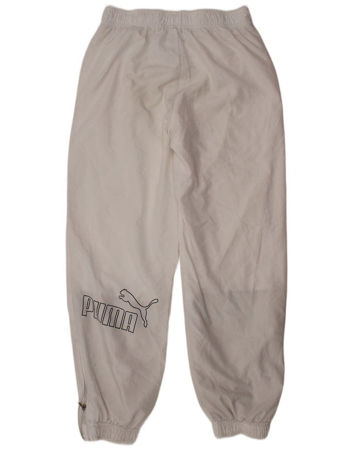 PUMA Pantalon de survêtement garçon 9-10 ans Blanc Polyester
