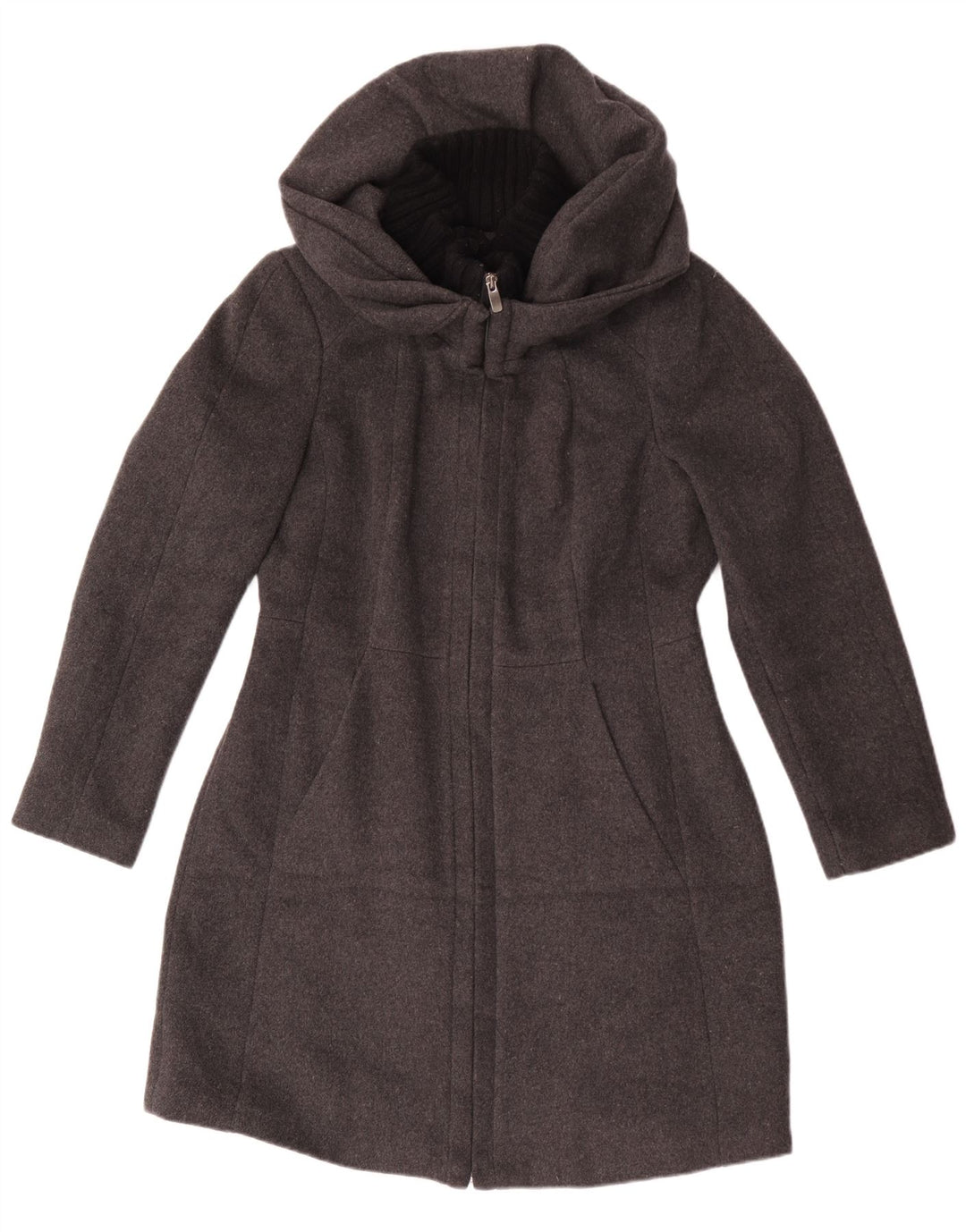 Zara Manteau à capuche pour femme UK 18 XL Gris