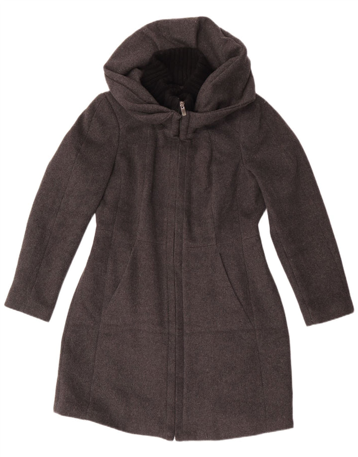 Zara Manteau à capuche pour femme UK 18 XL Gris