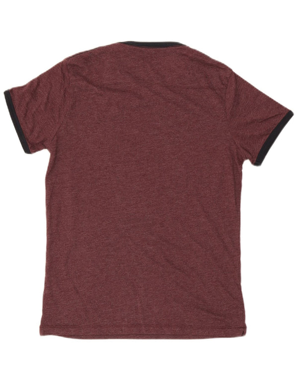 French Connection T-Shirt Homme Coton Bordeaux Moyen