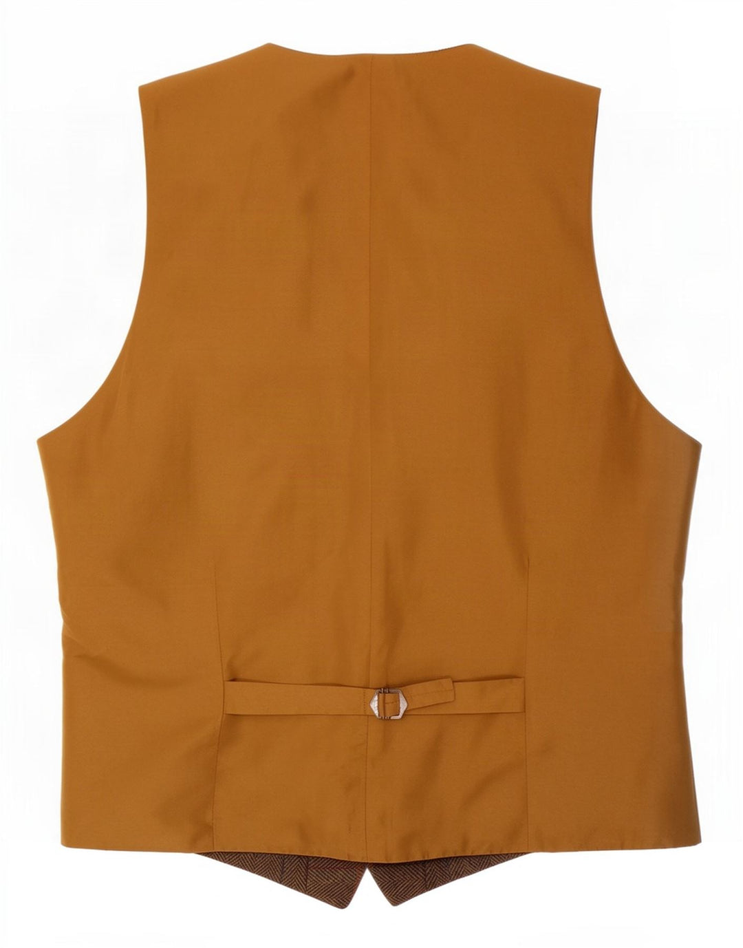 Carabou Gilet Homme Grand Carreau Marron Laine