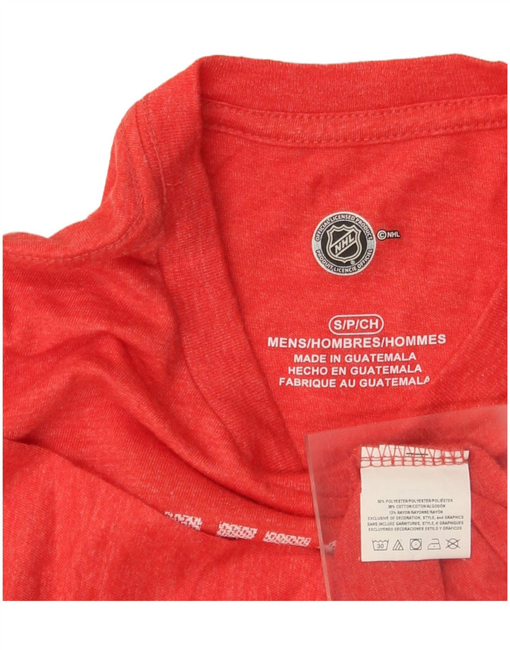 NHL Hommes Chicago Blackhawks T-shirt graphique Haut Petit Rouge Polyester