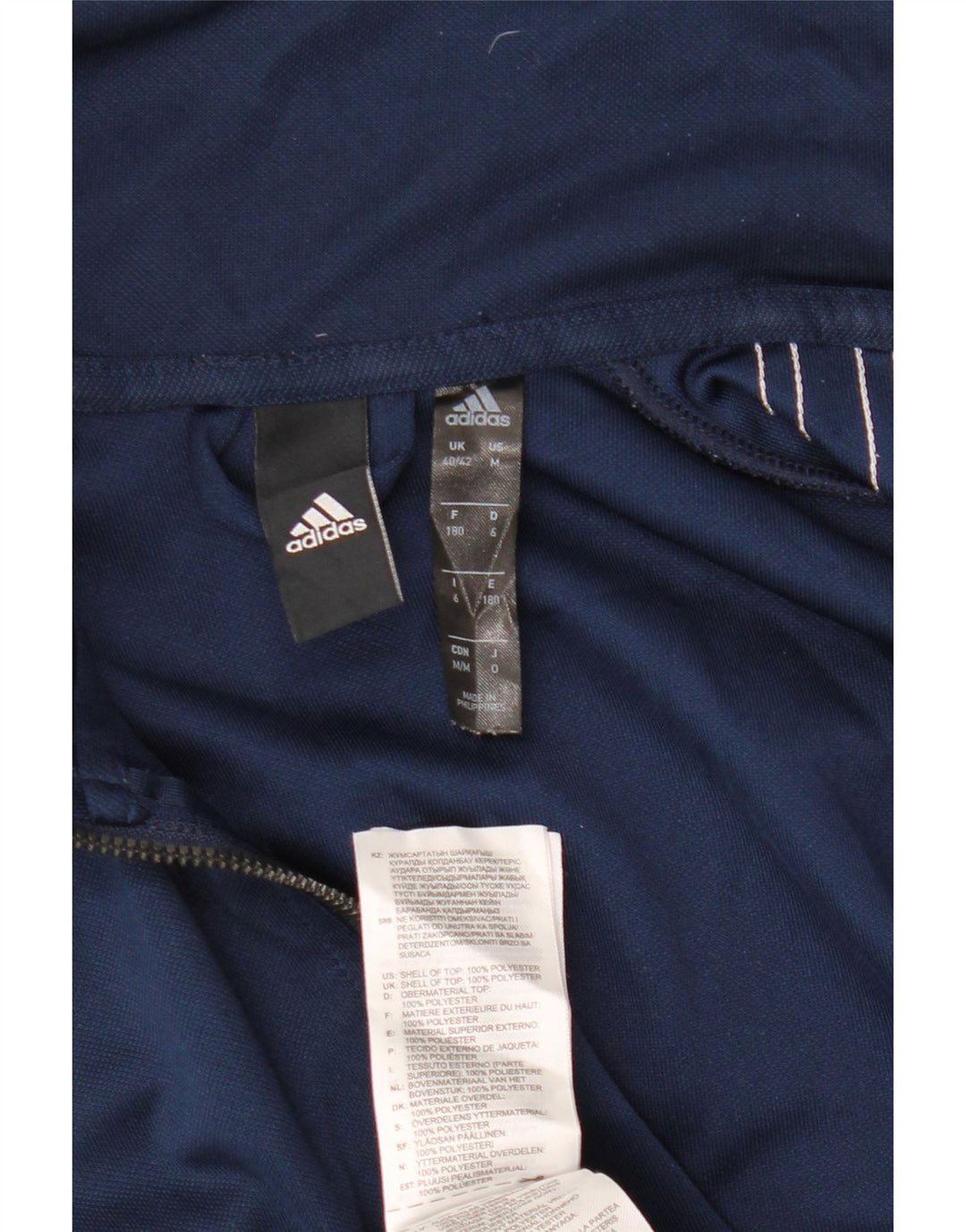ADIDAS Veste de survêtement pour homme UK 40/42 Bleu marine moyen Polyester