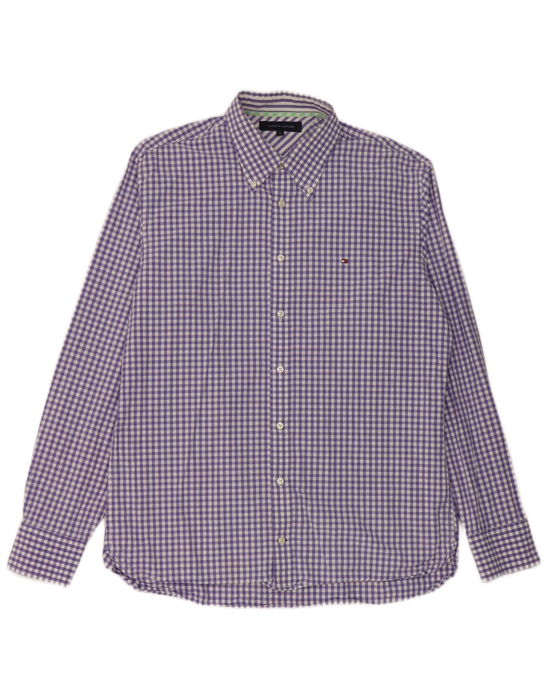 Tommy Hilfiger Chemise Homme Grand Violet Vichy Coton
