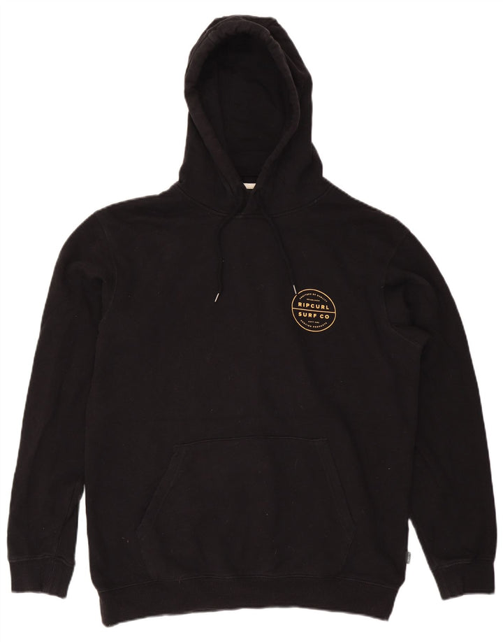 RIP CURL Pull à capuche graphique pour homme en coton noir moyen