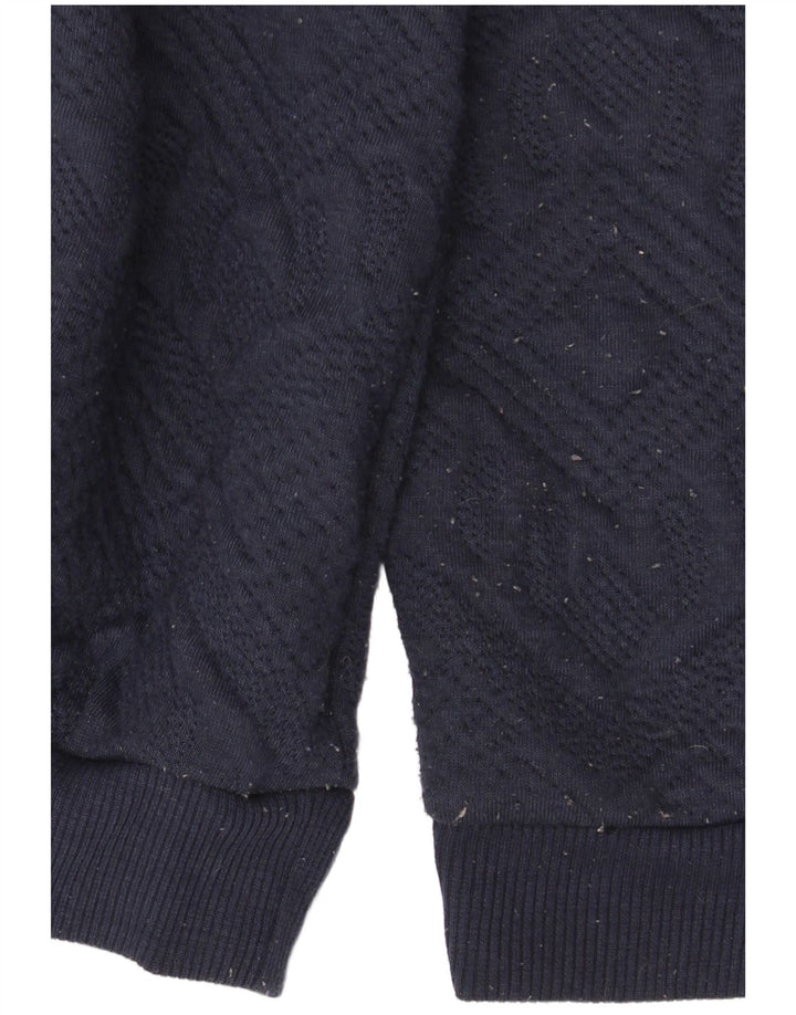 Zara Homme Sweatshirt Jumper Petit Bleu Marine Argyle/Diamant