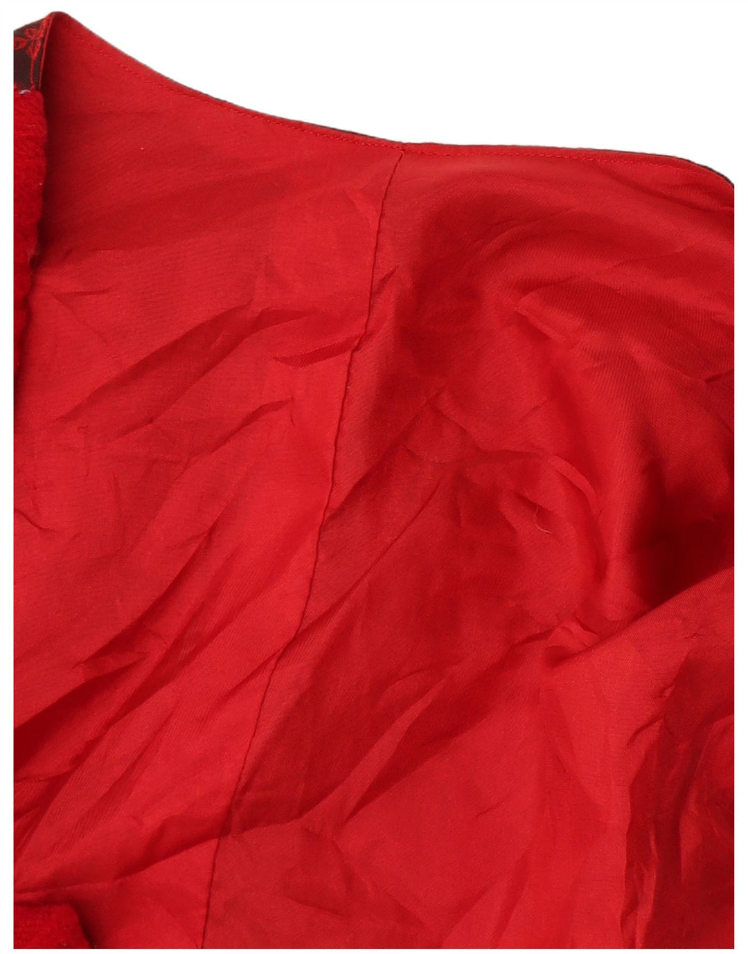 gilet femme vintage UK 12 Moyen Rouge Floral