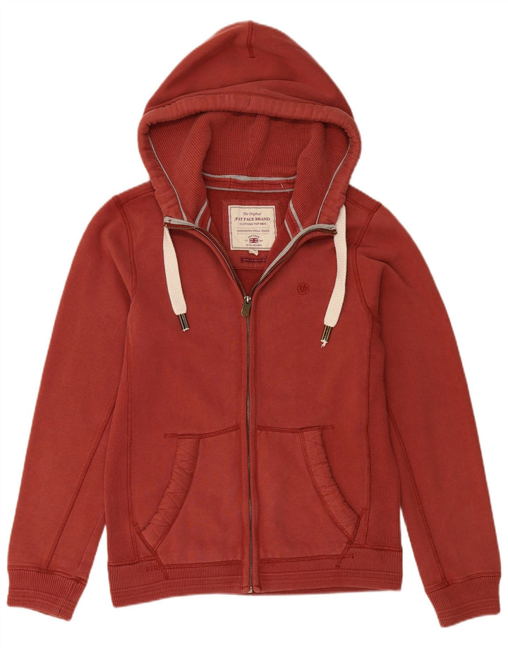 FAT FACE Pull à capuche zippé pour hommes, petit, bordeaux