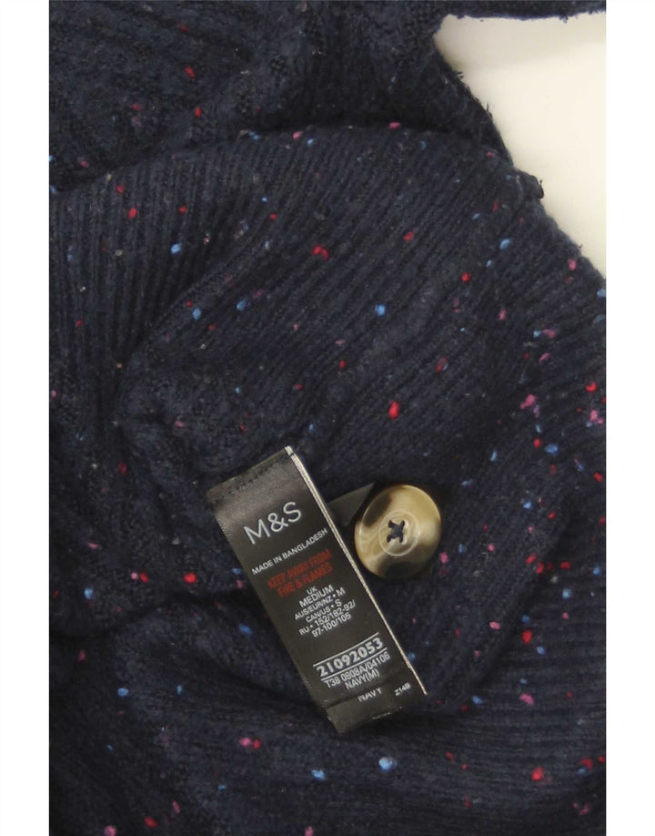 Marks & Spencer Cardigan pour femme UK 14 Bleu marine moyen moucheté