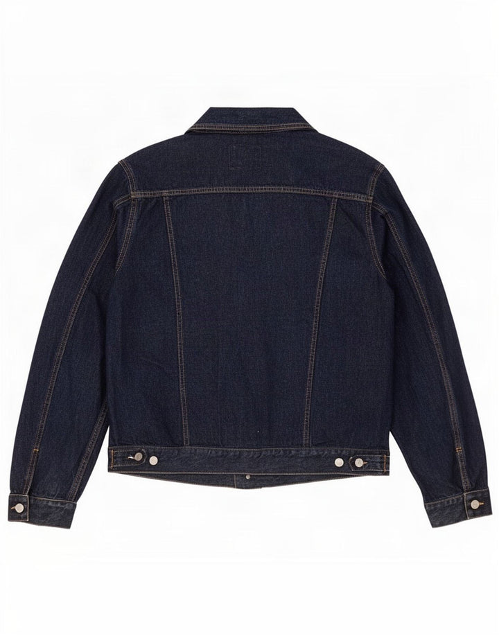 Benetton Veste En Jean Femme UK 18 XL Bleu Marine