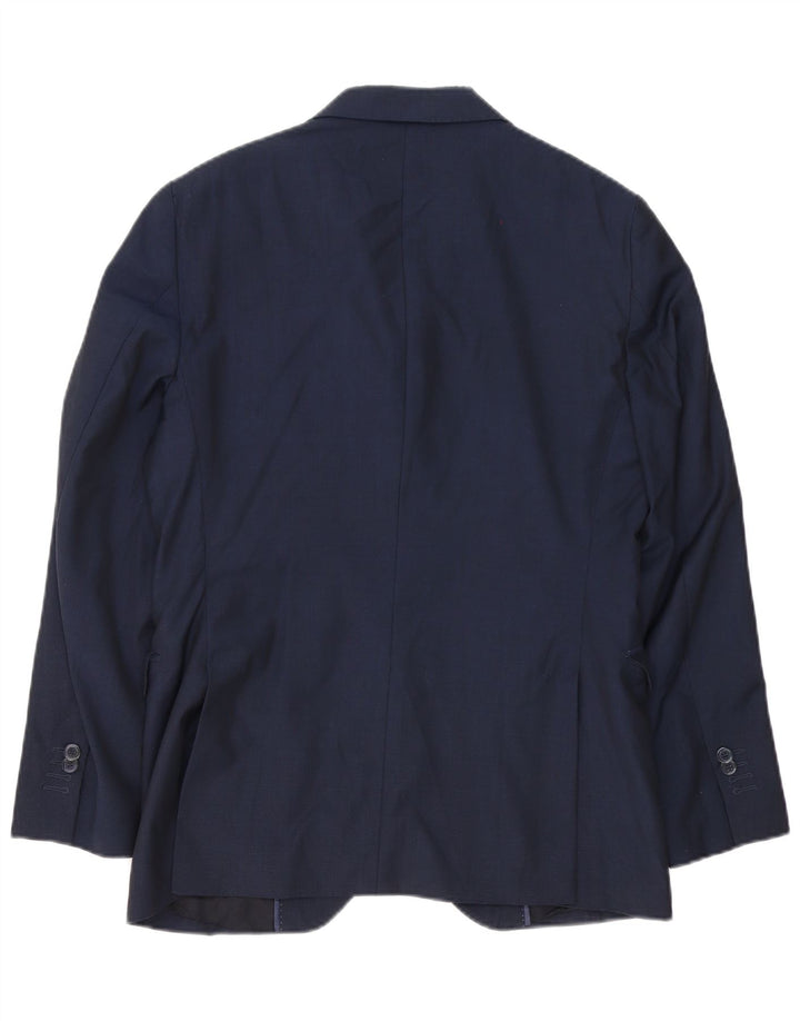 Massimo Dutti Veste Blazer 2 Boutons Homme IT 48 Laine Bleu Marine Moyen
