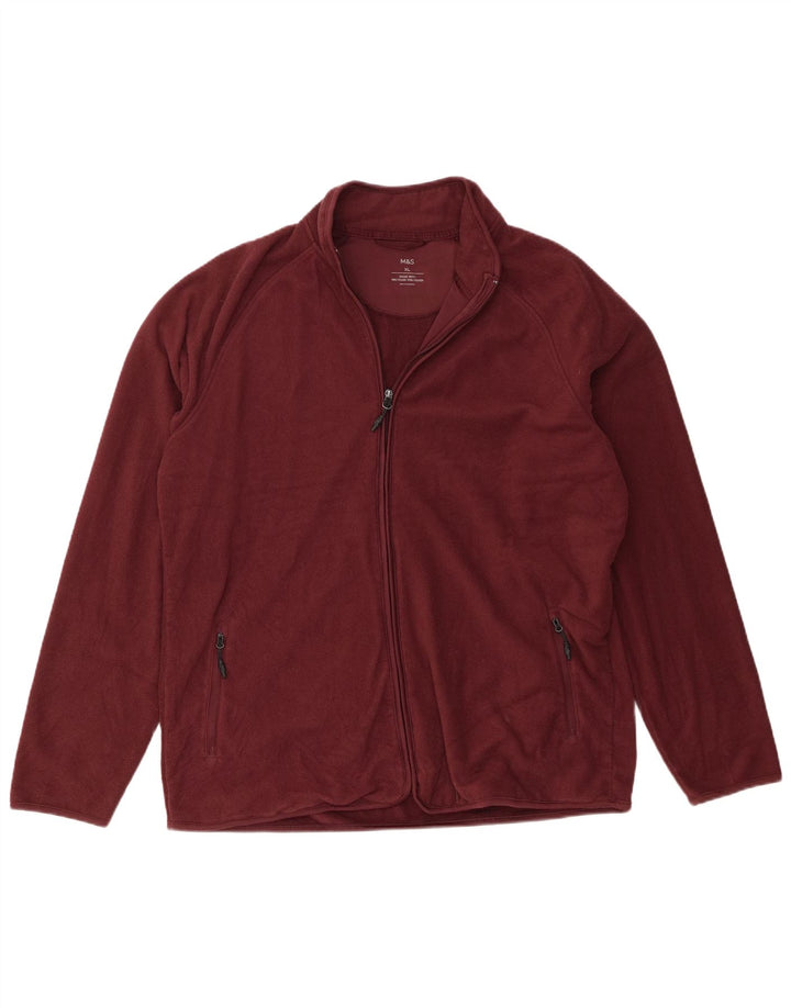 Marks & Spencer Veste polaire pour homme UK 42 XL Bordeaux Polyester