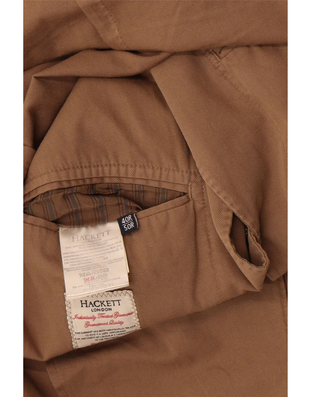 Hackett Veste Blazer 2 Boutons Homme UK 40 Grand Coton Beige