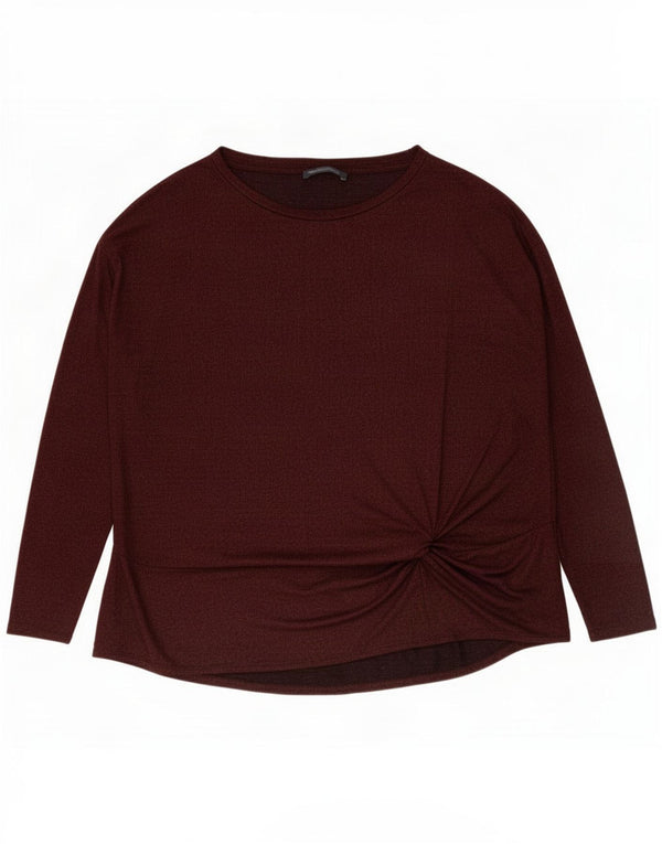 Marks & Spencer Haut à manches longues pour femme UK 24 4XL Bordeaux Viscose
