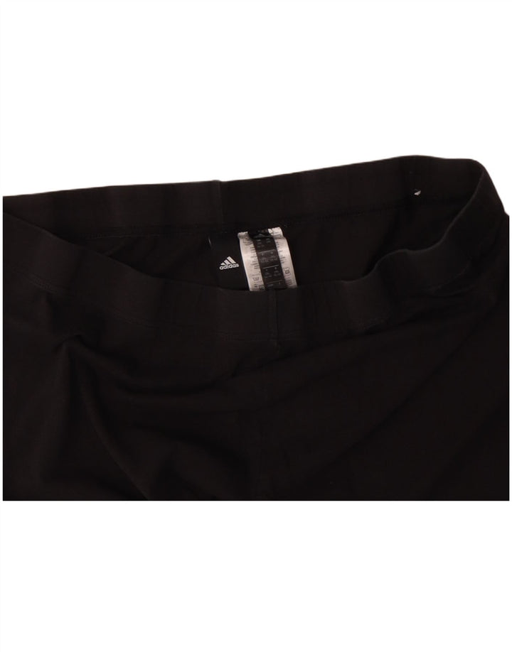 ADIDAS Leggings graphiques pour femmes UK 24/26 2XL Coton noir