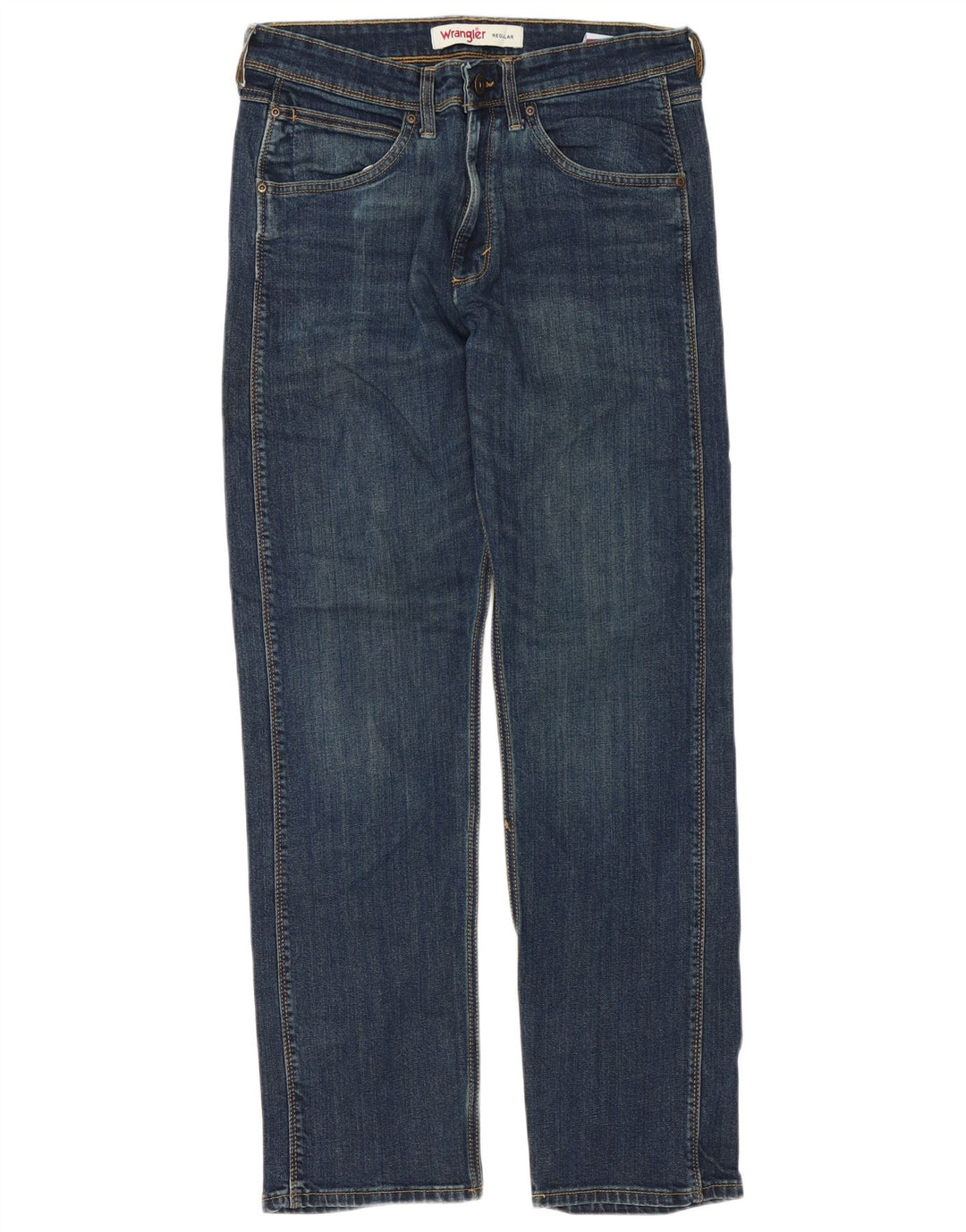 Wrangler Jean droit coupe droite W30 L30 pour homme en coton bleu