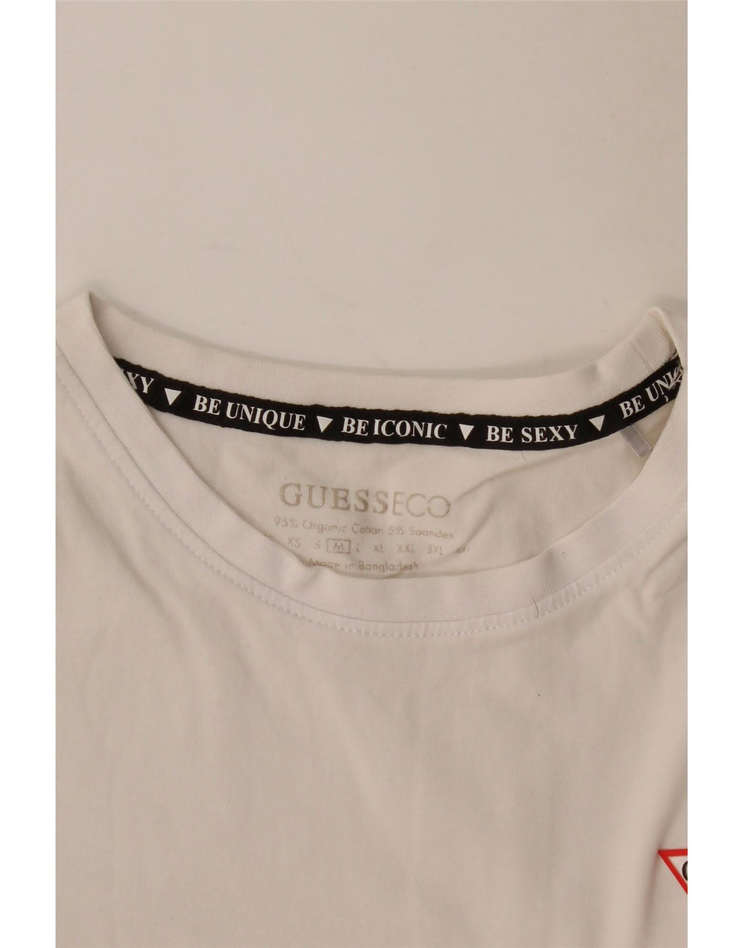 Guess T-Shirt Femme UK 12 Moyen Blanc