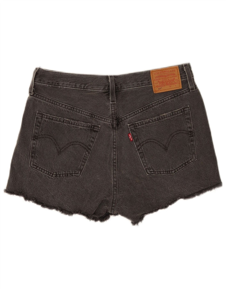 Levi's Short en Jean 501 Femme W28 Gris Moyen Coton