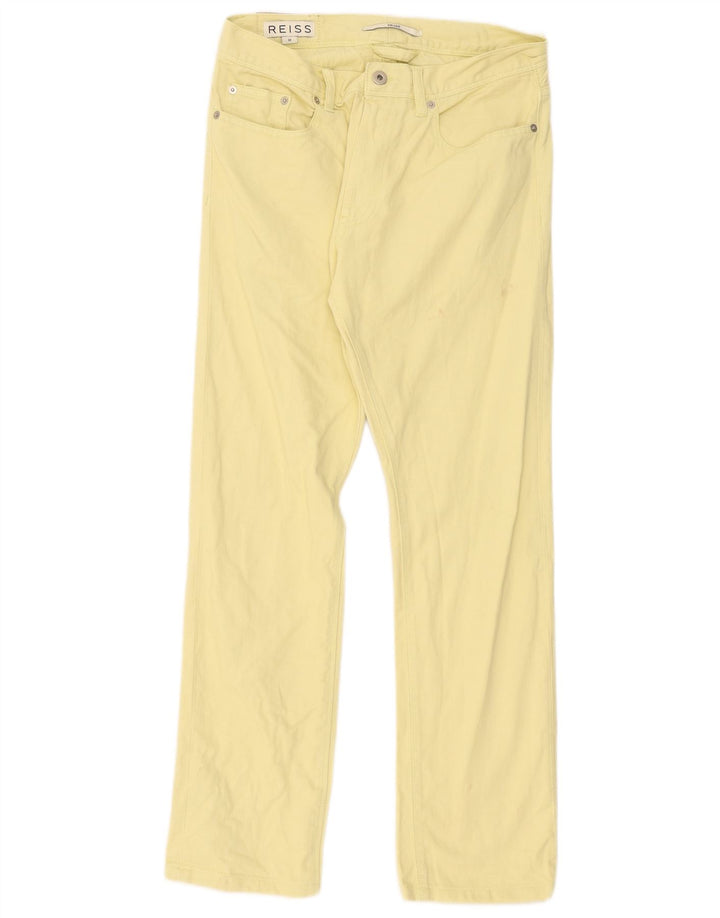 Reiss Femme Drake Jean Droit W32 L29 Jaune