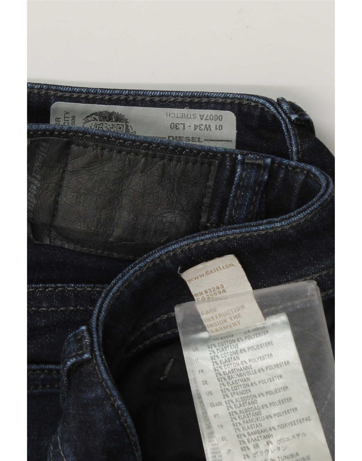 Diesel Jean Slim Homme W34 L30 Bleu Marine Coton