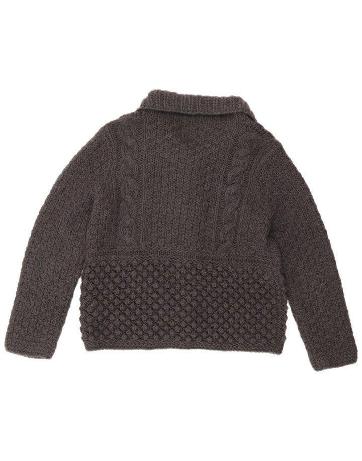 Marks & Spencer Pull Cardigan Femme UK 14 Acrylique Gris Moyen