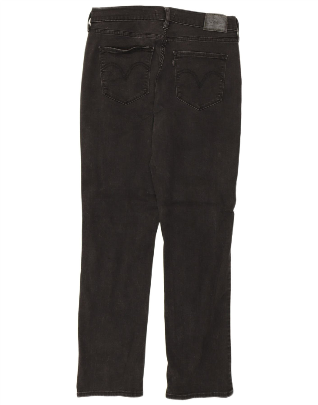 LEVI'S Jean droit taille haute pour femme US 10 Large W30 L30 Noir