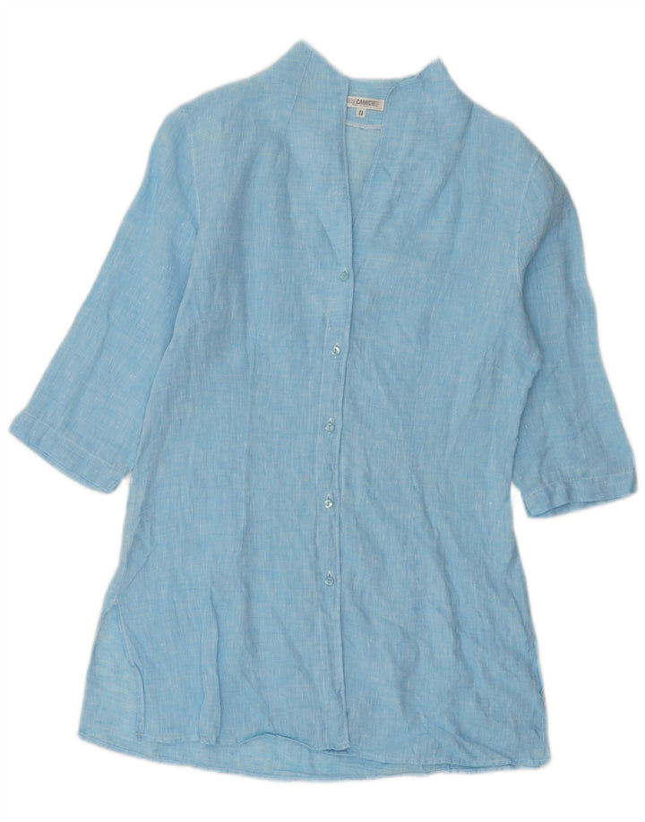 Naracamicee Chemise à manches 3/4 pour femme UK 12 Bleu moyen