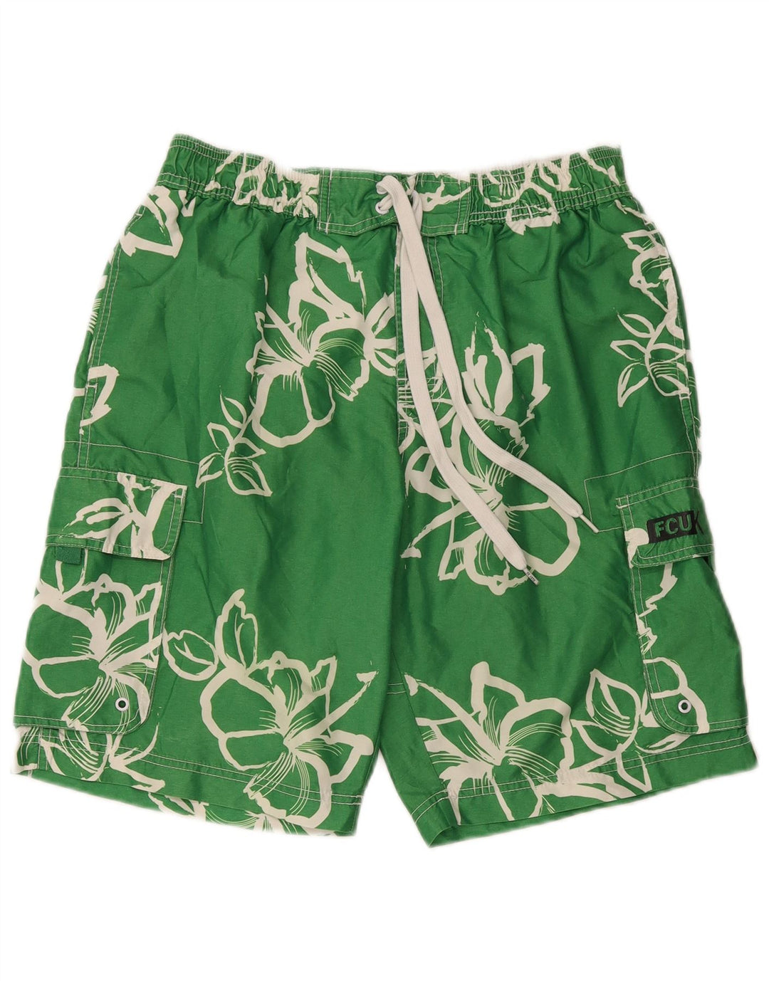French Connection Short de Bain Homme Vert Moyen Floral Polyester