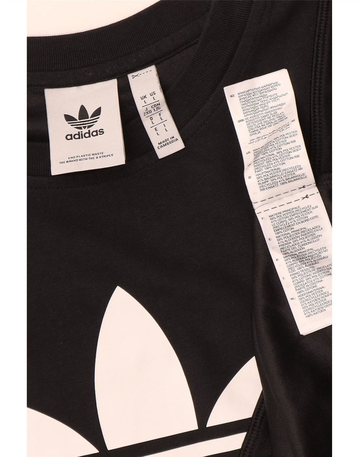 Adidas T-shirt graphique pour hommes, grand, noir, polyester