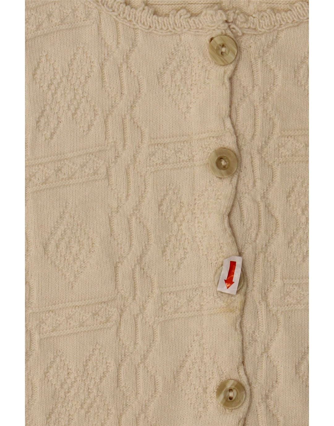 LEONOR Cardigan court sans manches pour femme UK 10 Petit coton beige