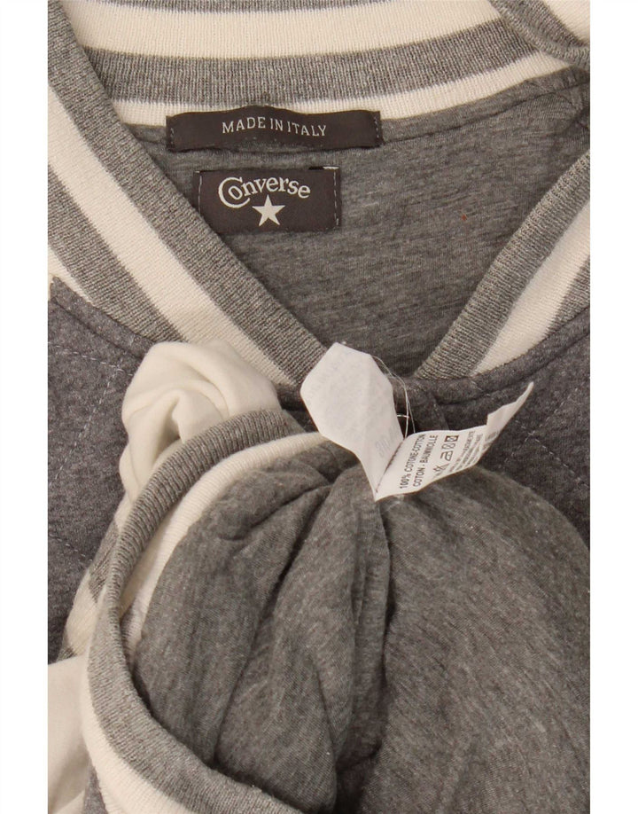 Converse Veste de survêtement Varsity pour femme UK 44 Gris moyen Colourblock