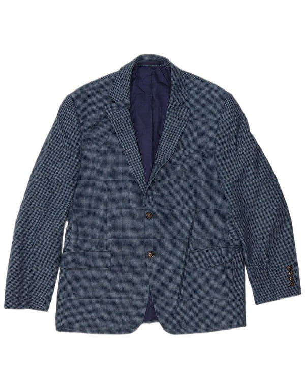 MARKS & SPENCER Veste Blazer 2 Boutons Homme EU 52 XL Bleu Marine Pied-de-Poule