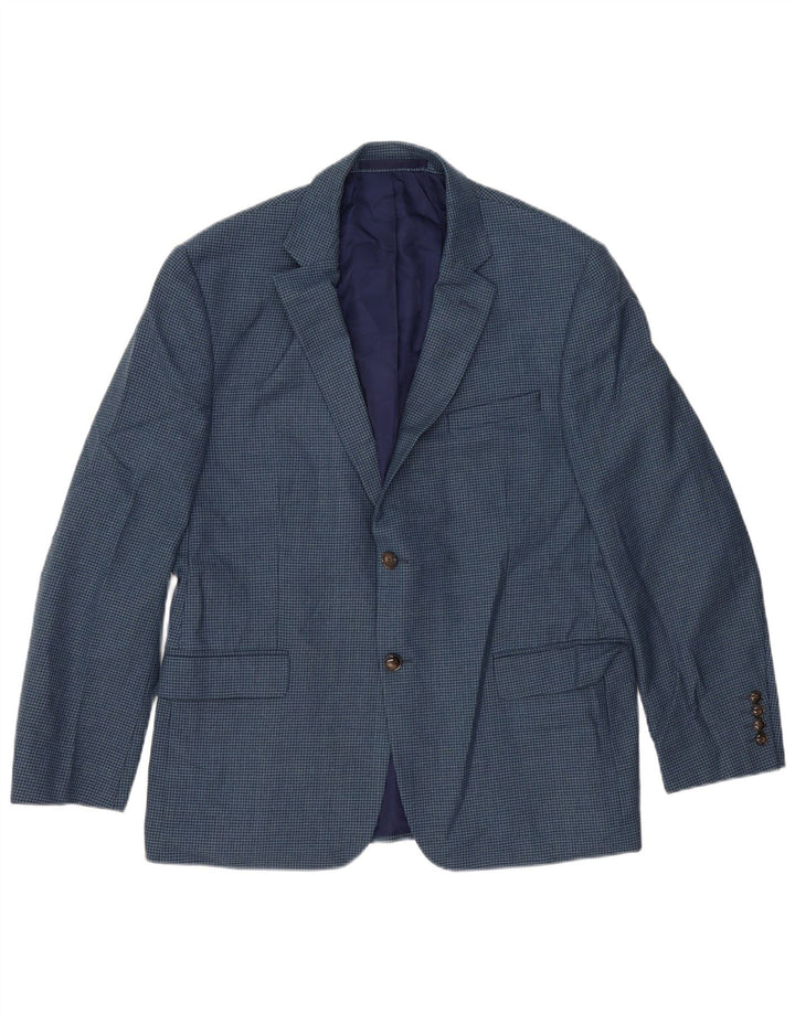 MARKS & SPENCER Veste Blazer 2 Boutons Homme EU 52 XL Bleu Marine Pied-de-Poule